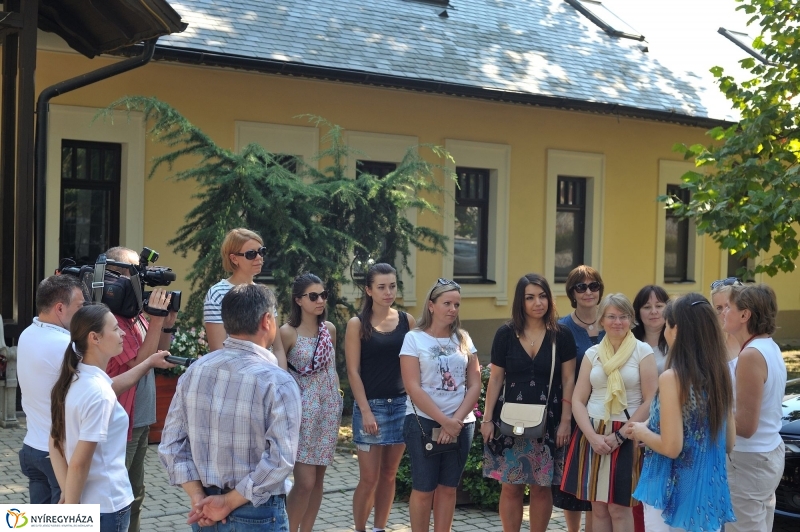 Ukrán riporterek Nyíregyházán - fotó Szarka Lajos