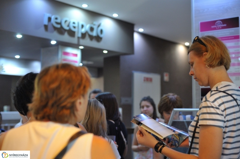 Ukrán riporterek Nyíregyházán - fotó Szarka Lajos