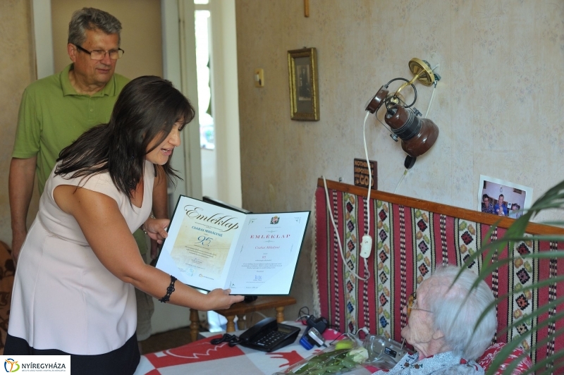 Szépkorú köszöntése - Csabai Mihályné