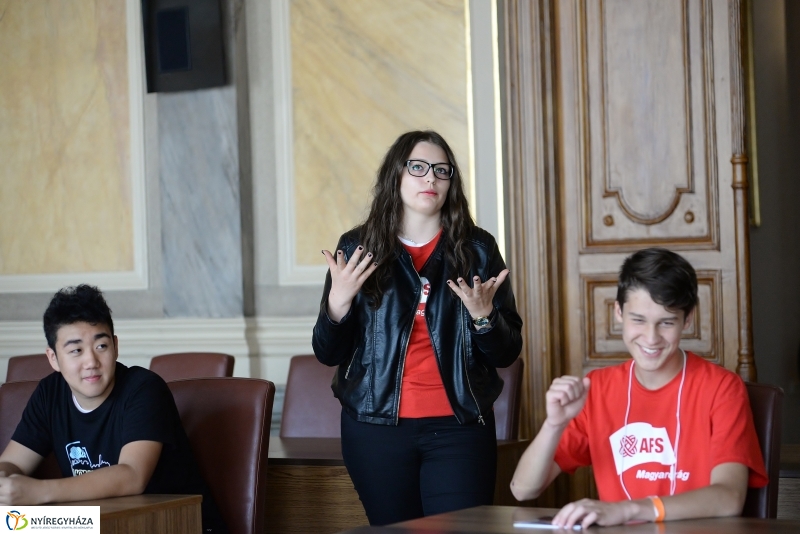 Cserediákok fogadása a Városházán