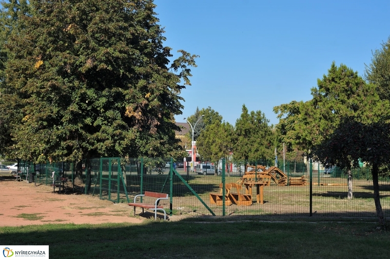 Kutyafuttató épül a Széna téren - fotó Szarka Lajos