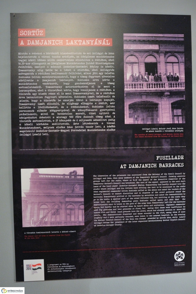 Kiállítás 1956-ról a múzeumban - fotó Szarka Lajos