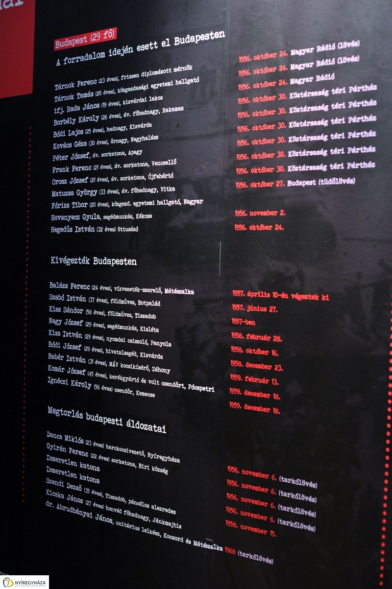 Kiállítás 1956-ról a múzeumban - fotó Szarka Lajos