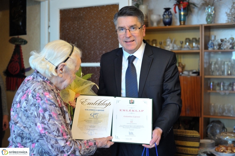 Szépkorú köszöntése Galambos Lajosné - fotó Szarka Lajos