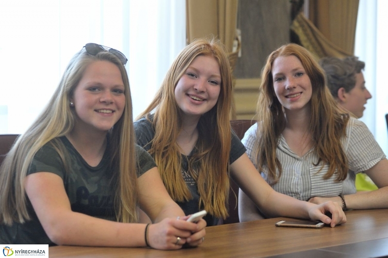 Holland diákok a Városházán - fotó Szarka Lajos