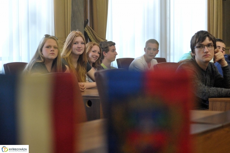 Holland diákok a Városházán - fotó Szarka Lajos