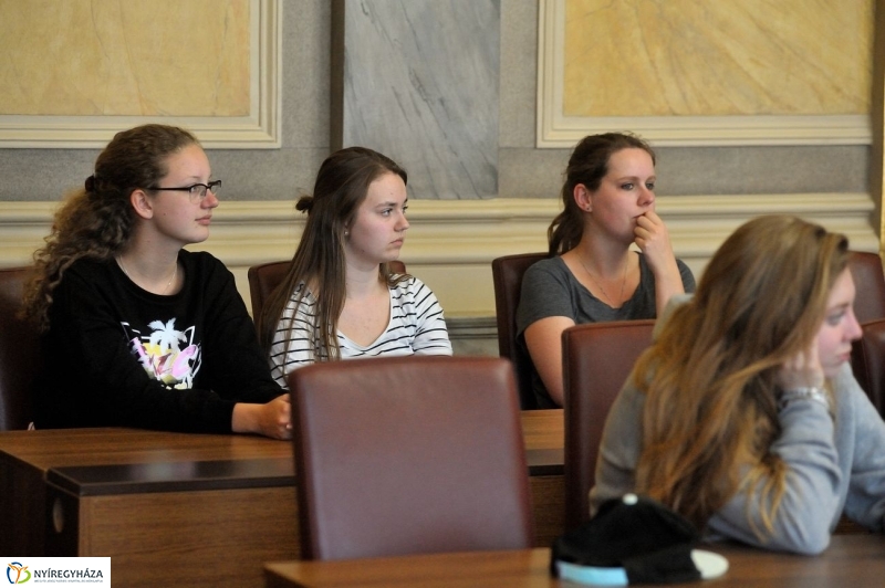 Holland diákok a Városházán - fotó Szarka Lajos