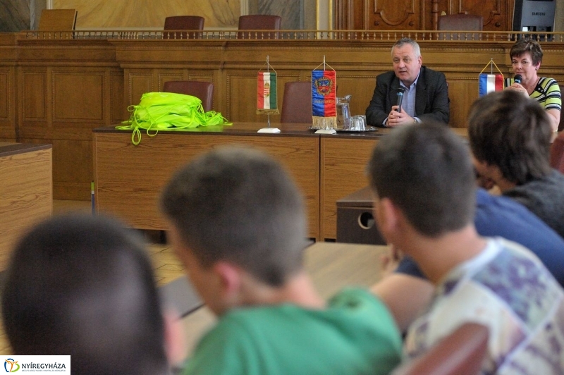 Holland diákok a Városházán - fotó Szarka Lajos