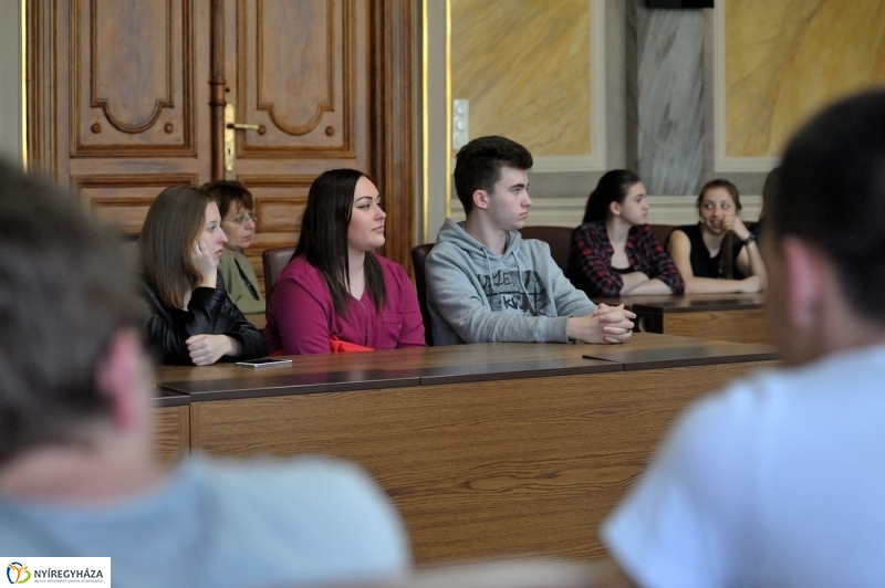 Holland diákok a Városházán - fotó Szarka Lajos