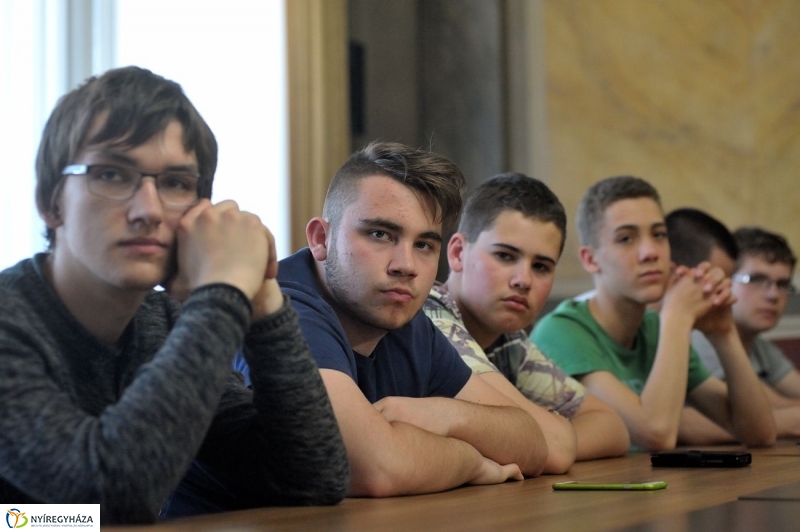 Holland diákok a Városházán - fotó Szarka Lajos