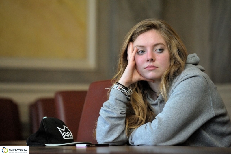 Holland diákok a Városházán - fotó Szarka Lajos