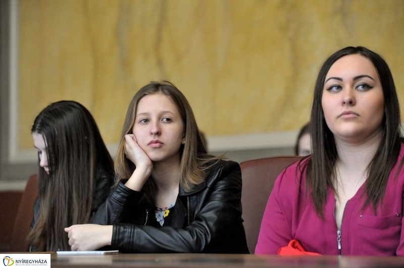 Holland diákok a Városházán - fotó Szarka Lajos