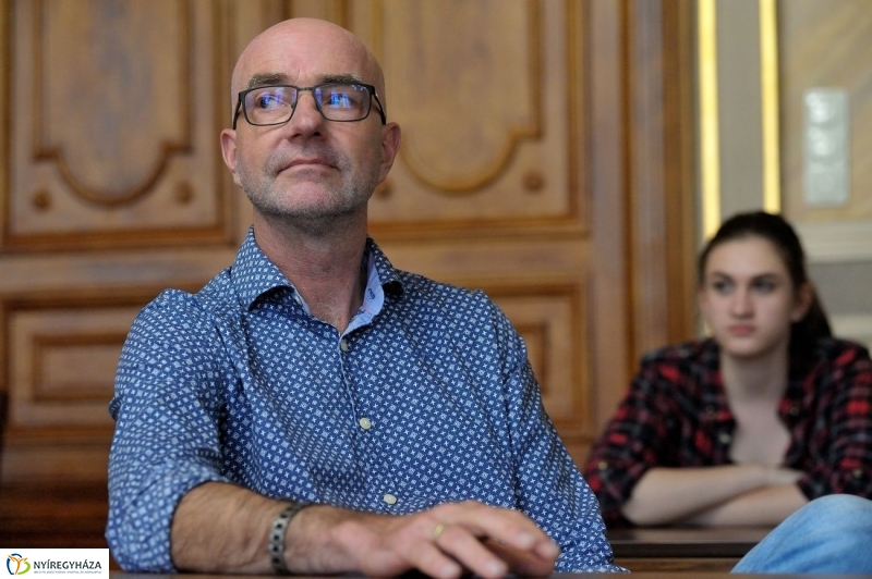 Holland diákok a Városházán - fotó Szarka Lajos