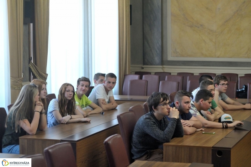 Holland diákok a Városházán - fotó Szarka Lajos