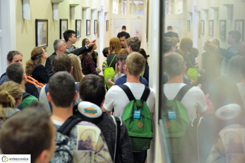 Holland diákok a Városházán - fotó Szarka Lajos