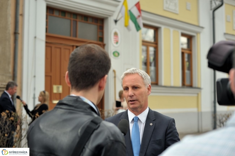 Katolikus óvoda alapkő letétele -fotó Szarka Lajos