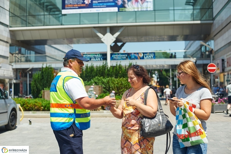 Kánikula, vízosztás - fotó Szarka Lajos