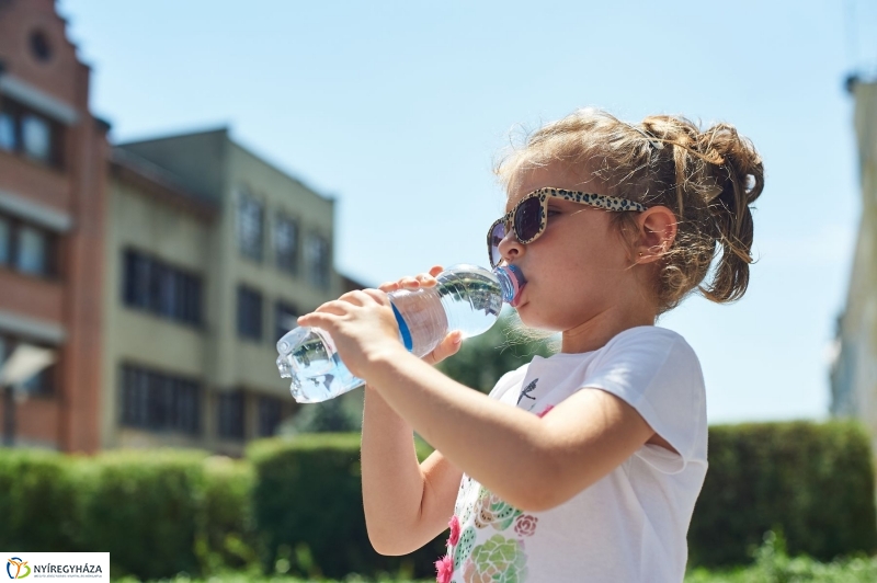 Kánikula, vízosztás - fotó Szarka Lajos
