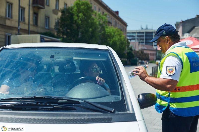 Kánikula, vízosztás - fotó Szarka Lajos