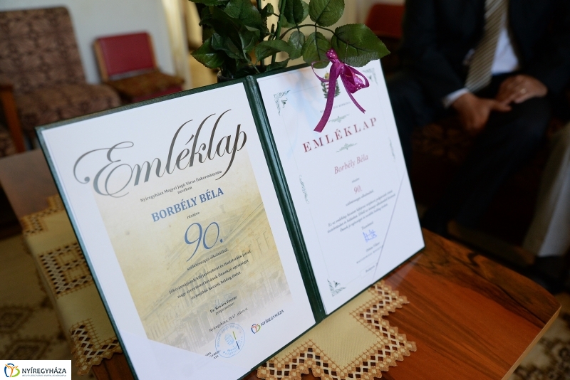 Borbély Béla 90 éves-önkormányzati köszöntés