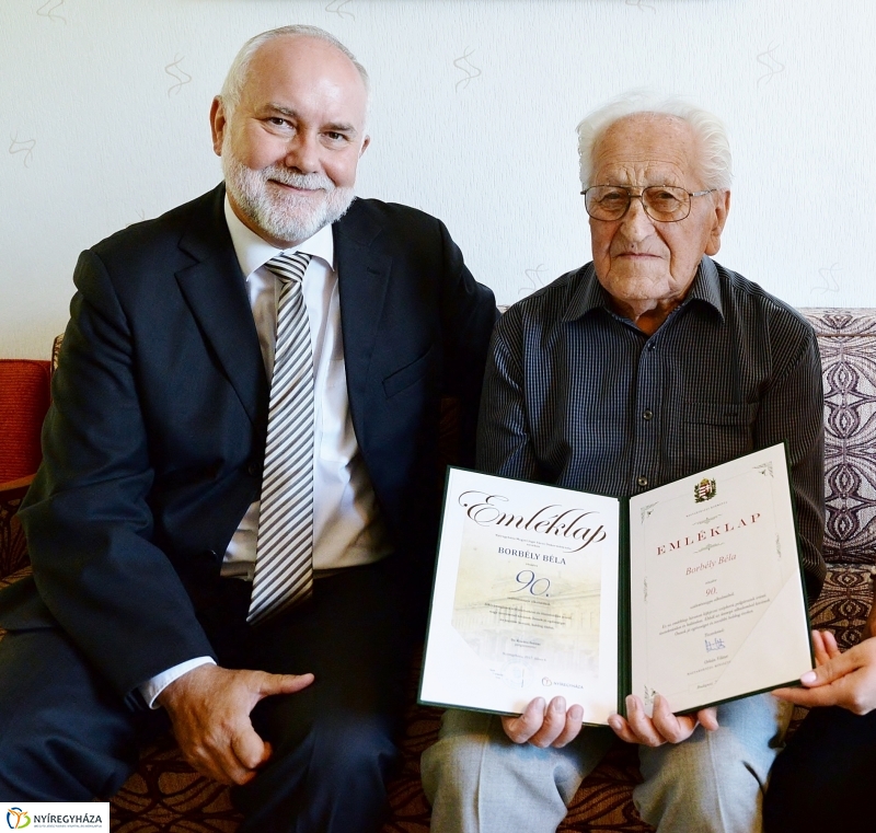 Borbély Béla 90 éves-önkormányzati köszöntés