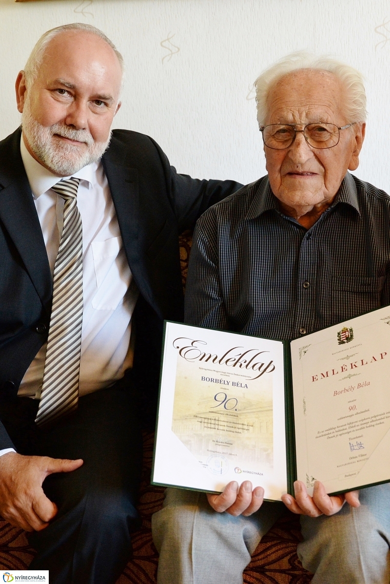 Borbély Béla 90 éves-önkormányzati köszöntés