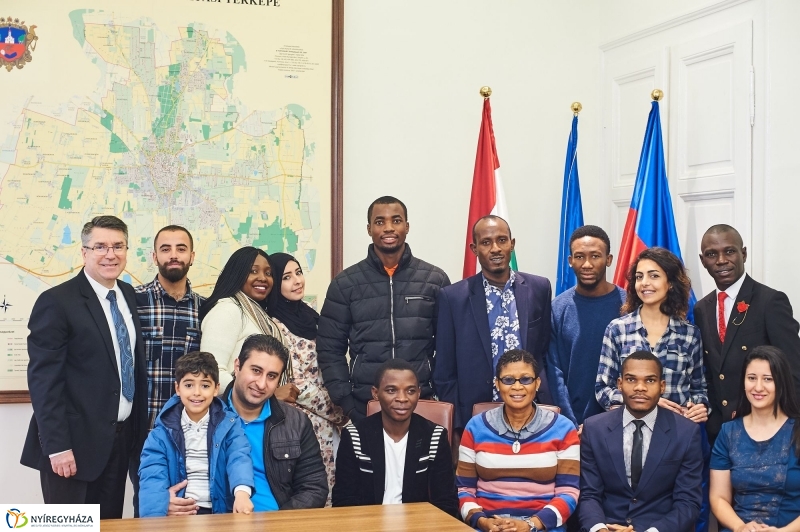 Külföldi hallgatók a Városházán - fotó Szarka Lajos