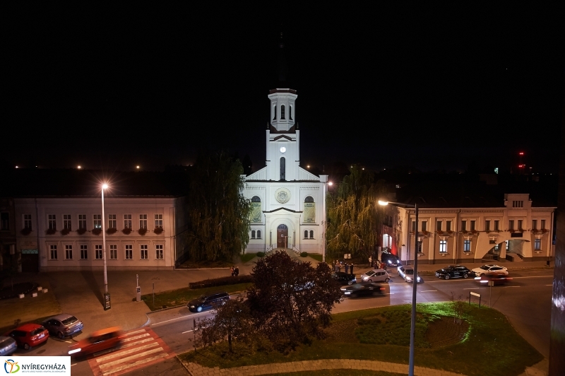 Református templom díszvilágítása - fotó Szarka Lajos