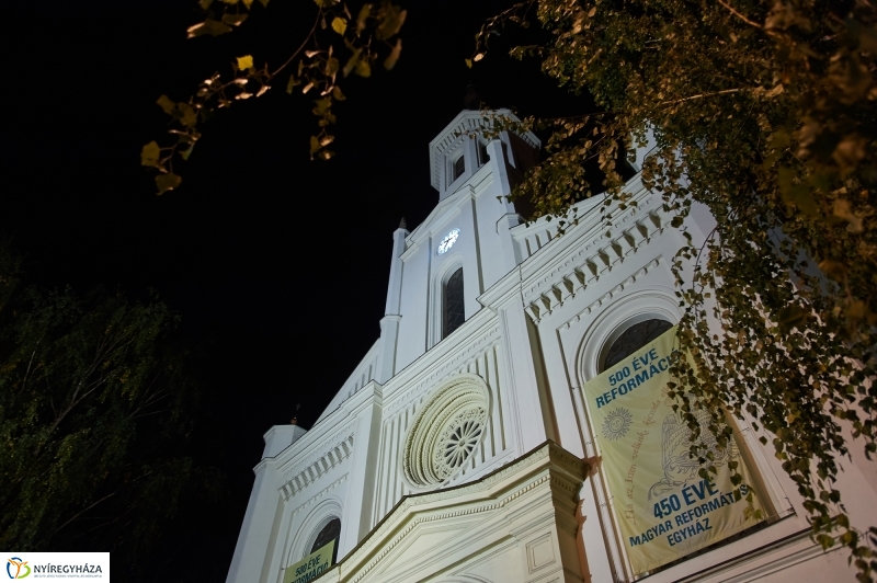 Református templom díszvilágítása - fotó Szarka Lajos
