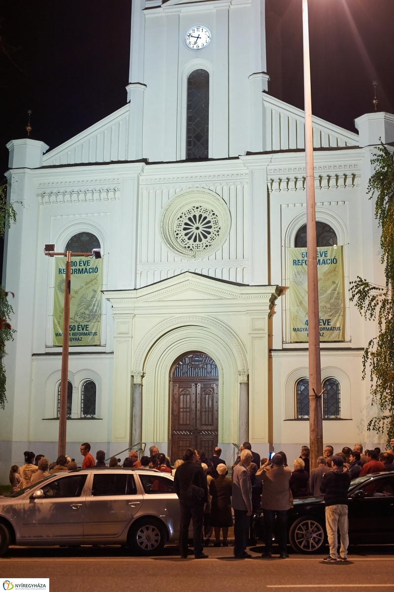 Református templom díszvilágítása - fotó Szarka Lajos