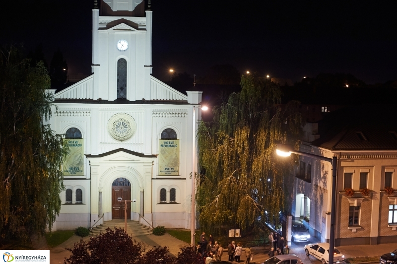 Református templom díszvilágítása - fotó Szarka Lajos