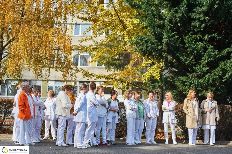 Parkolóház alapkőletétele a kórházban - fotó Szarka Lajos