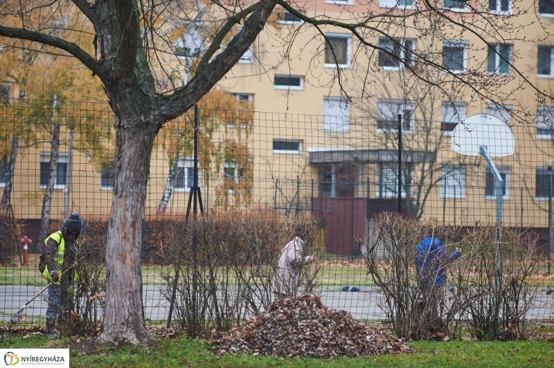Játszótér tisztítás a Korányi közben - fotó Szarka Lajos