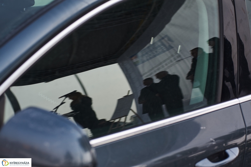 Nyugati elkerülő út alapkőletétele - fotó Szarka Lajos