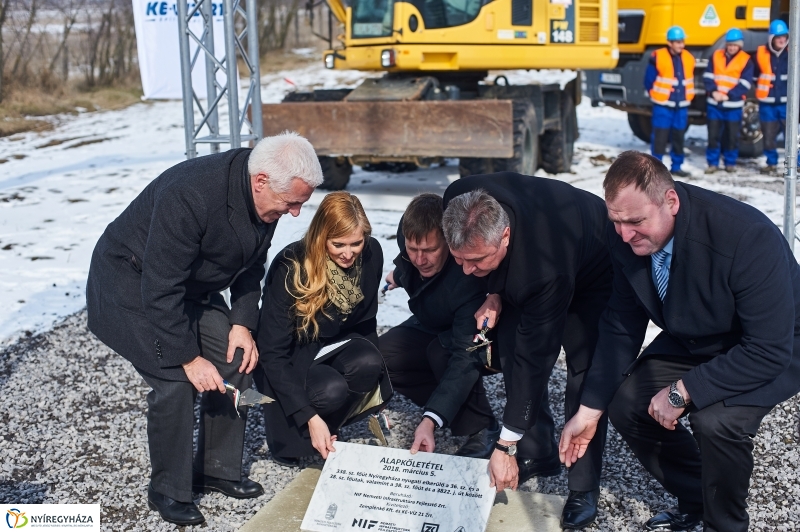 Nyugati elkerülő út alapkőletétele - fotó Szarka Lajos