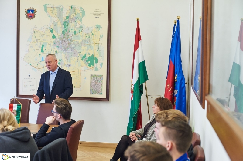 Holland diákok a Városházán - fotó Szarka Lajos