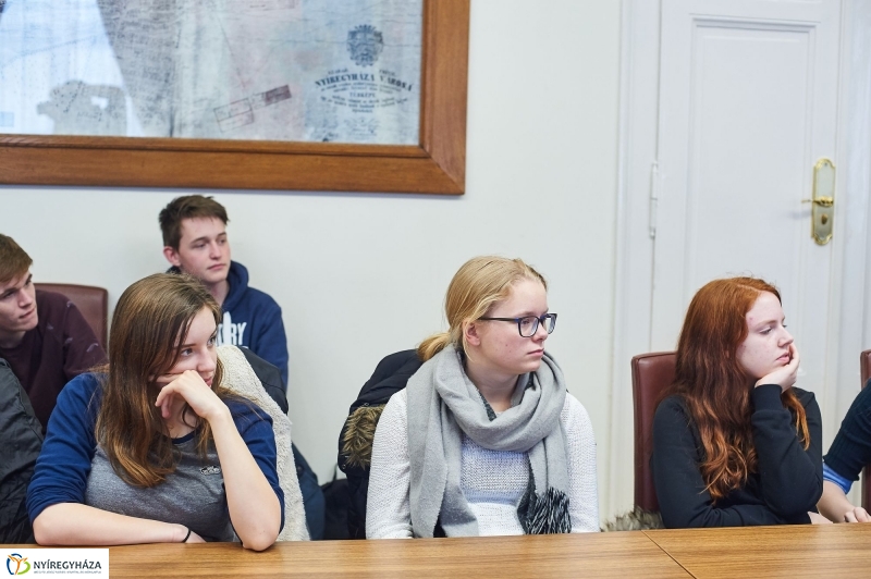 Holland diákok a Városházán - fotó Szarka Lajos