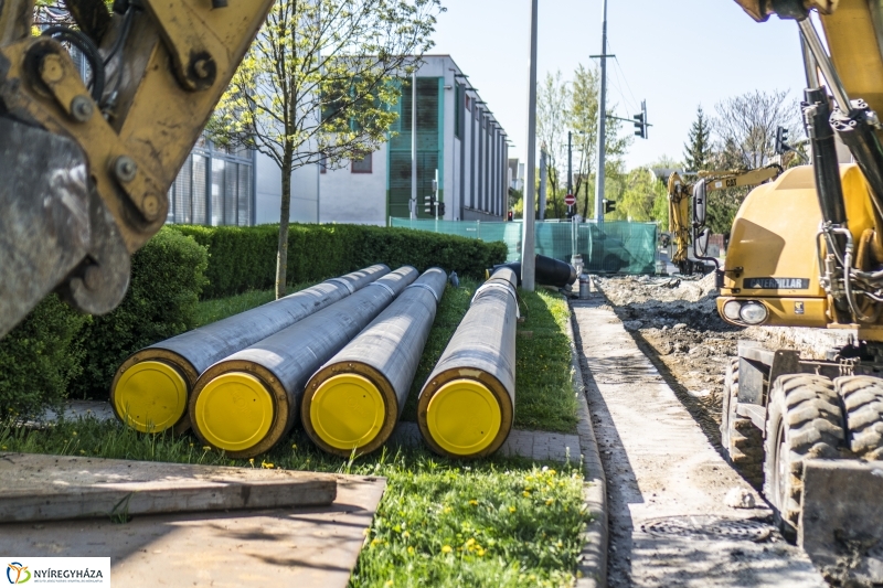 Vezetékkiváltás az István utcán - fotó Kohut Árpád