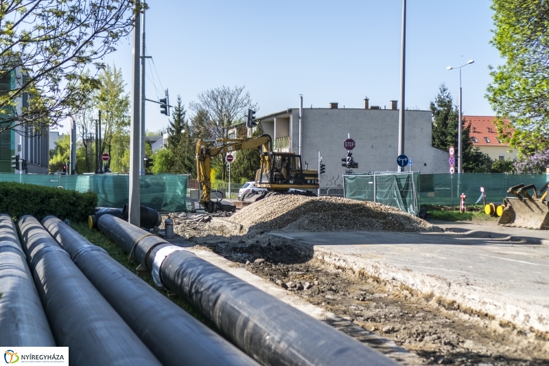 Vezetékkiváltás az István utcán - fotó Kohut Árpád