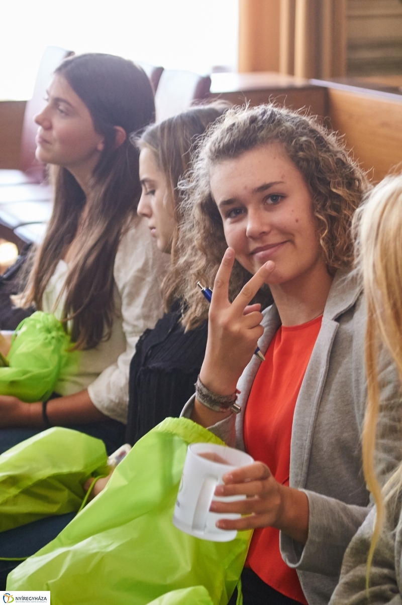 Iserlohni diákok a Városházán - fotó Szarka Lajos