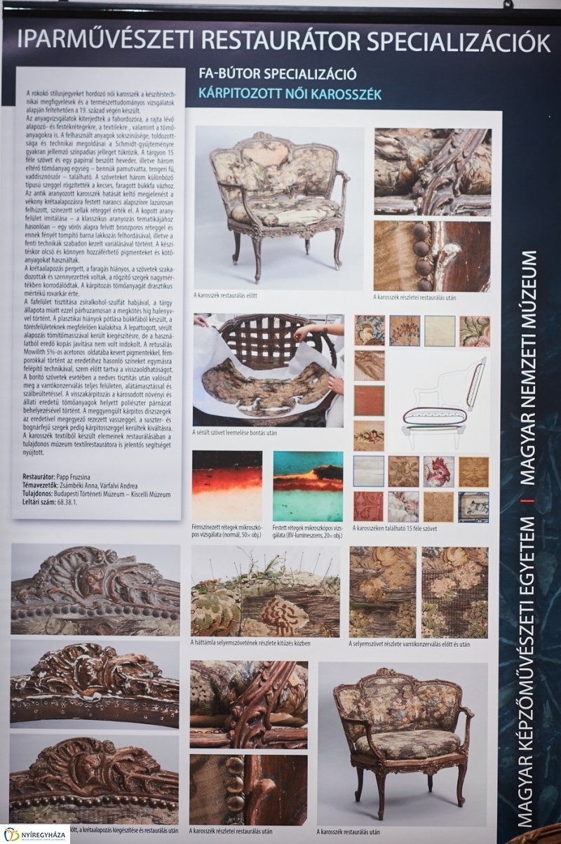 Restaurátorok kiállítás a múzeumban - fotó Szarka Lajos