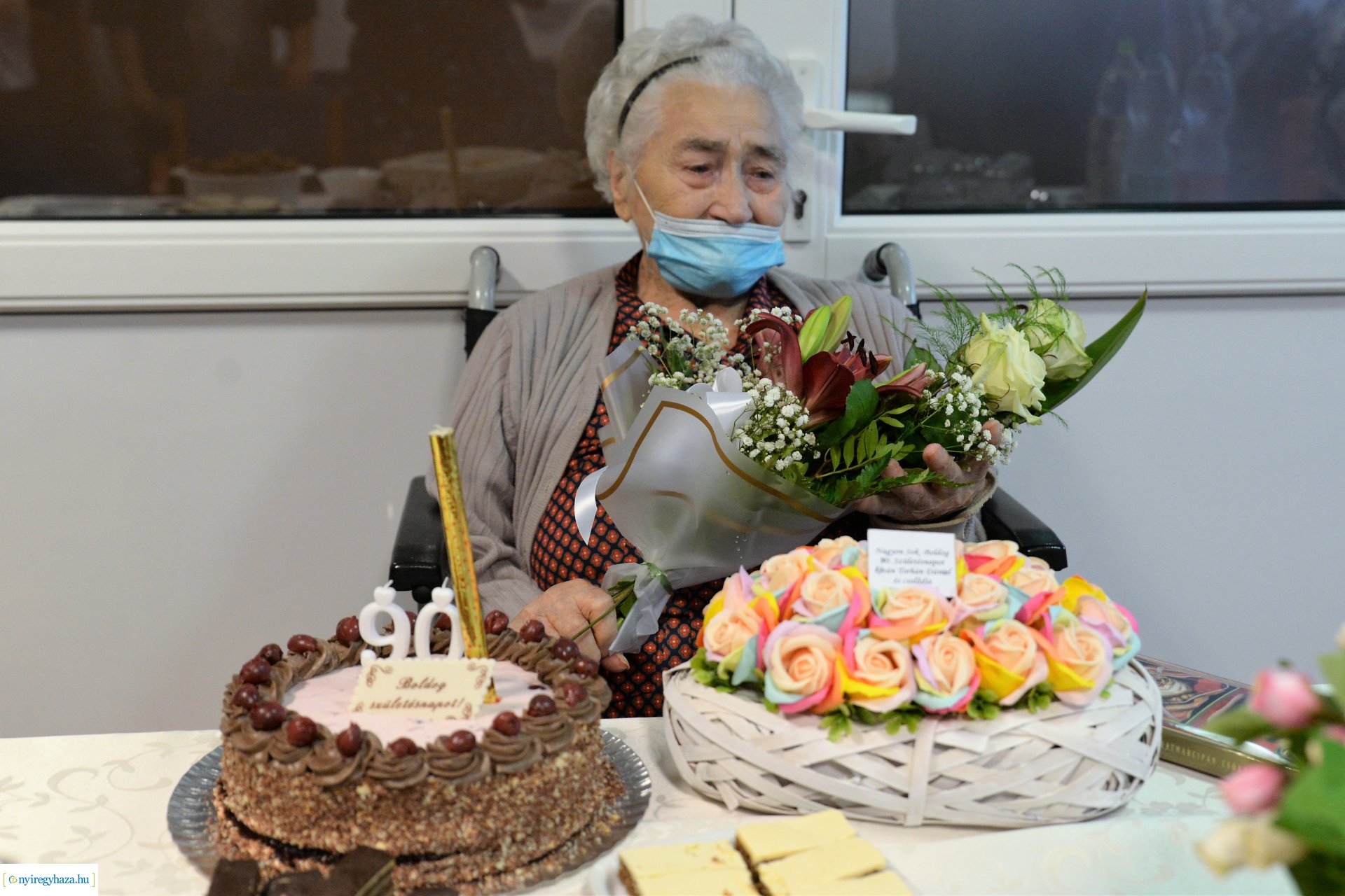 A 90 éves Gerhard Andrásné születésnapi köszöntése