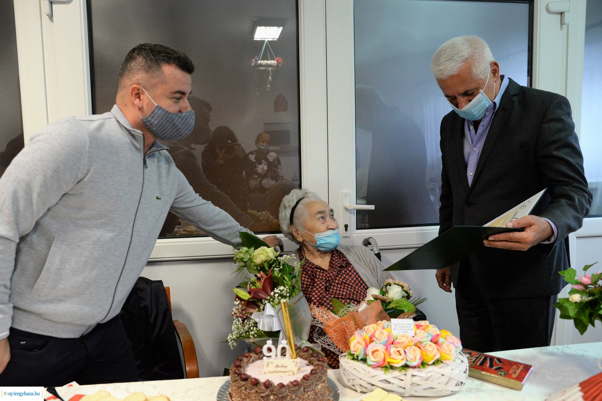 A 90 éves Gerhard Andrásné születésnapi köszöntése