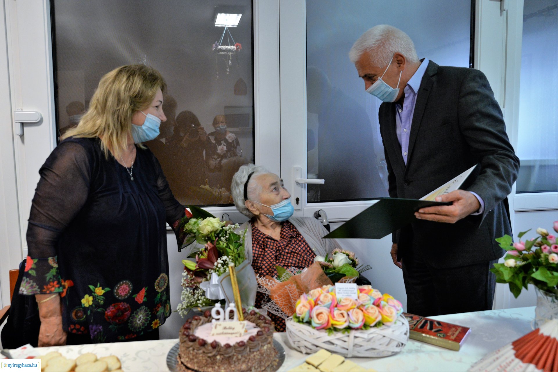A 90 éves Gerhard Andrásné születésnapi köszöntése
