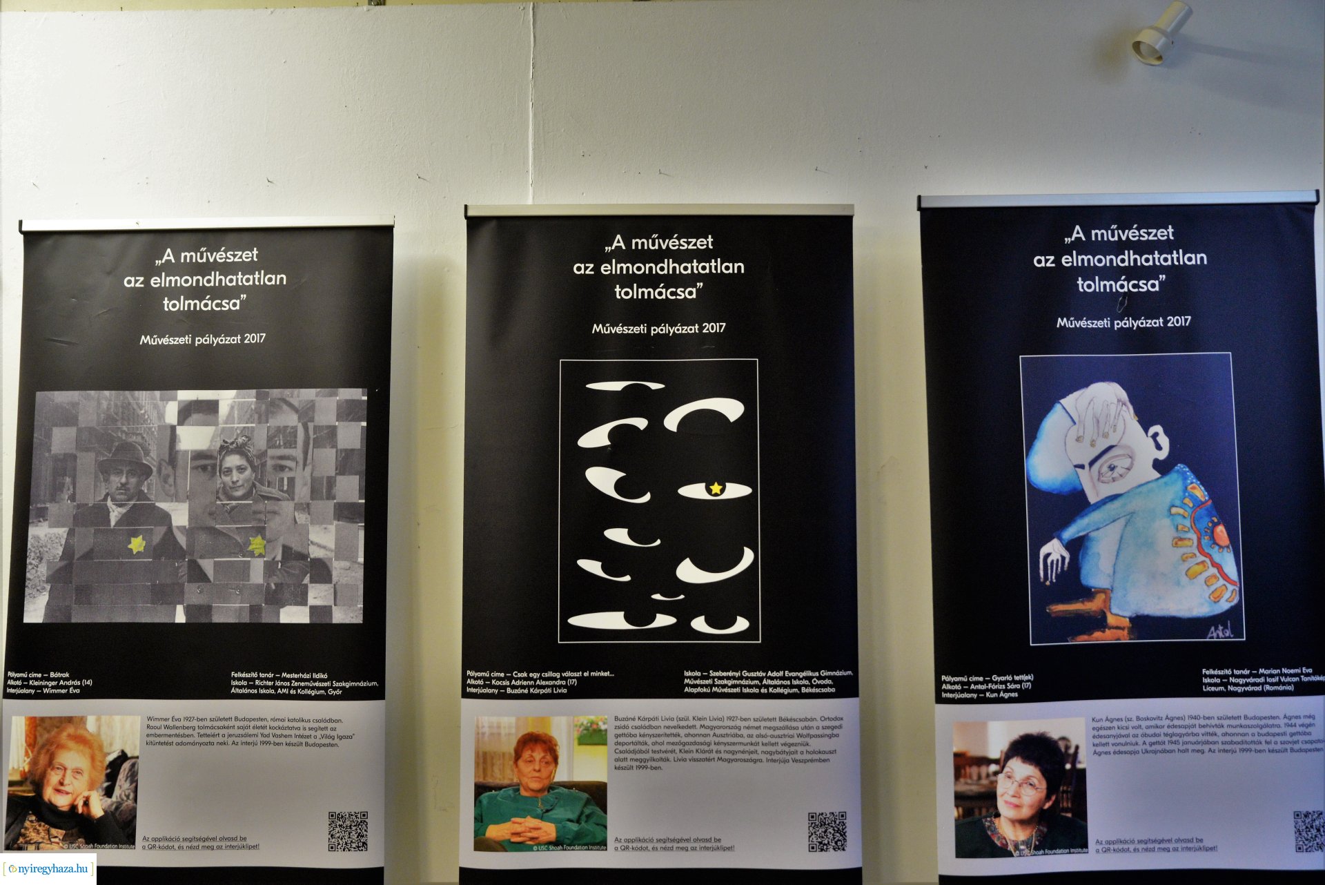 A Holokauszt Nemzetközi Emléknapja-kiállításmegnyitó a Zrínyi Ilona Gimnáziumban