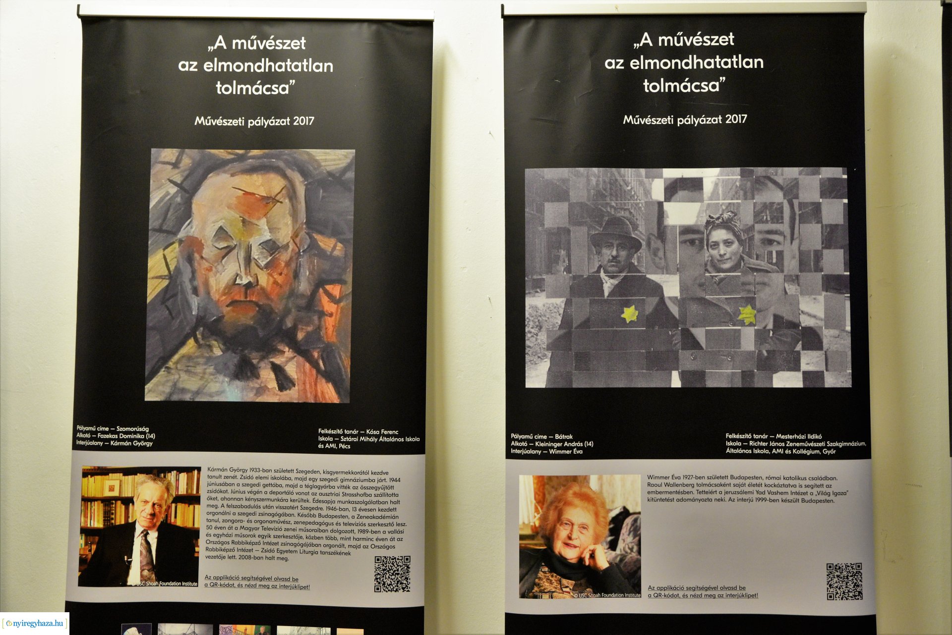 A Holokauszt Nemzetközi Emléknapja-kiállításmegnyitó a Zrínyi Ilona Gimnáziumban