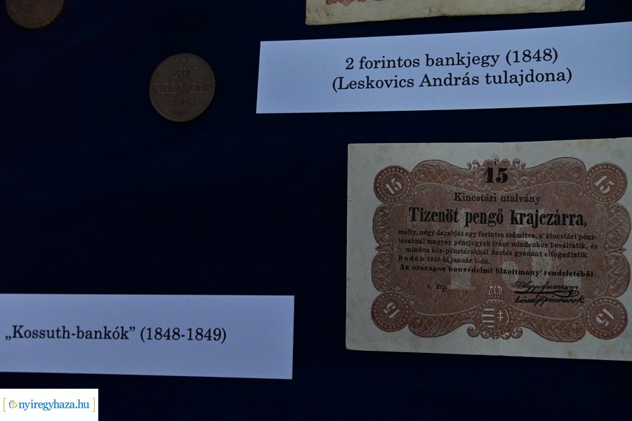 A Kossuth-bankótól a forintig - időszaki kiállítás a Kállay Házban