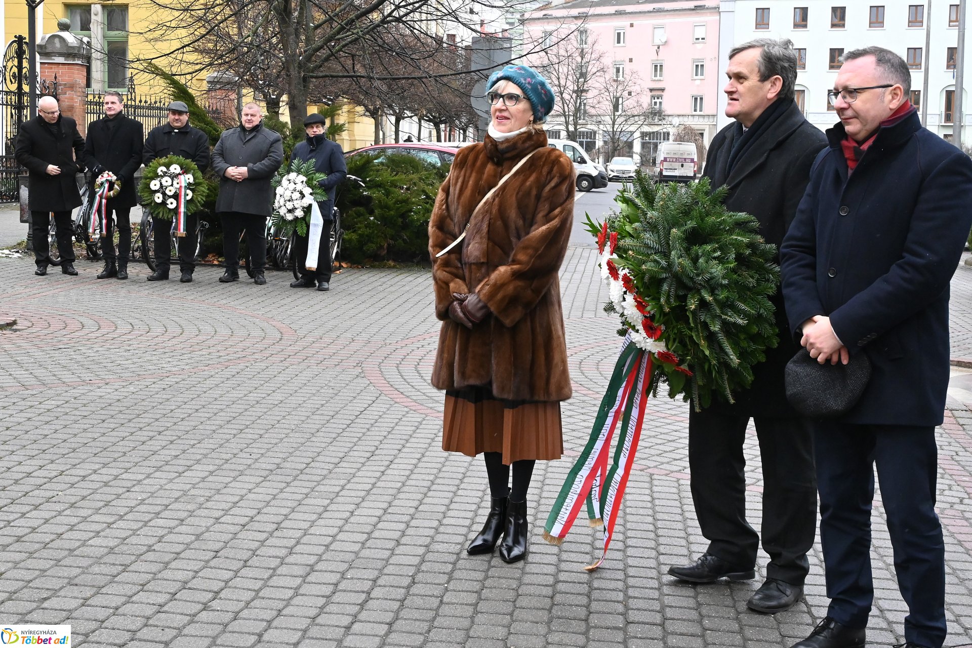 A Magyar Kultúra Napja - koszorúzás a Vármegyeháza bejáratánál