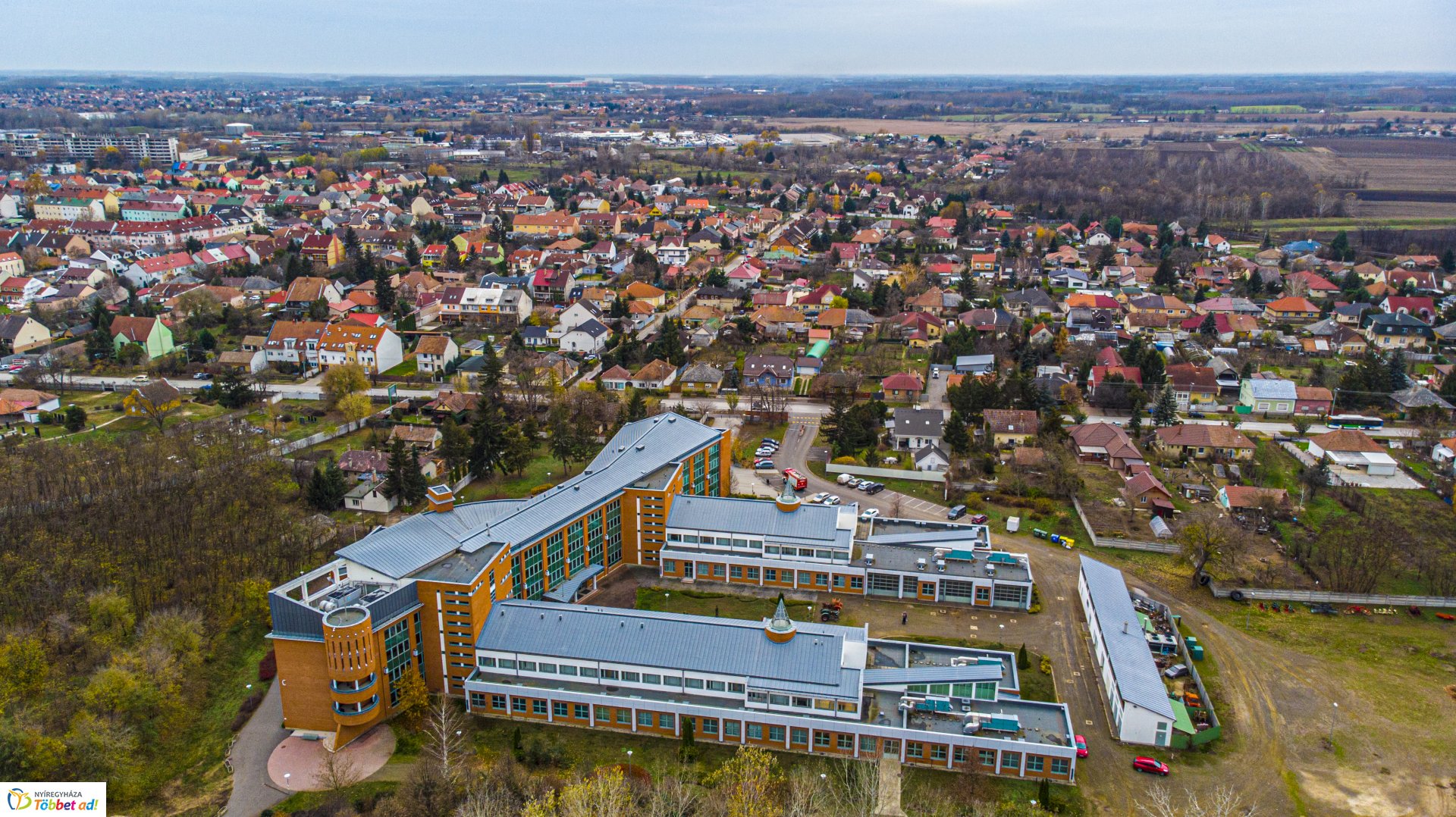 A Nyíregyházi Egyetem a magasból
