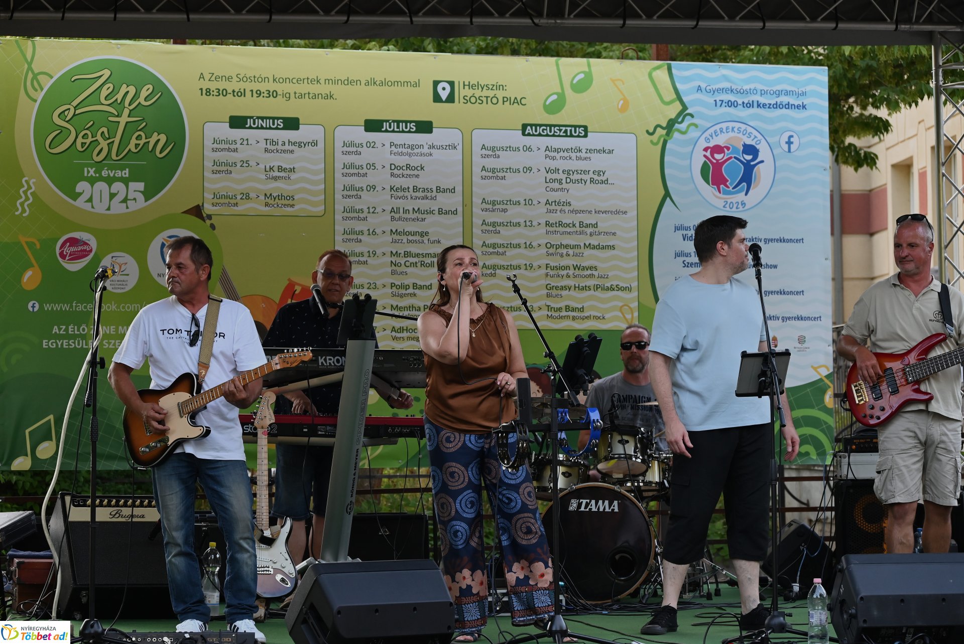 A Polip Band  koncertje a Zene Sóstón programsorozat színpadán